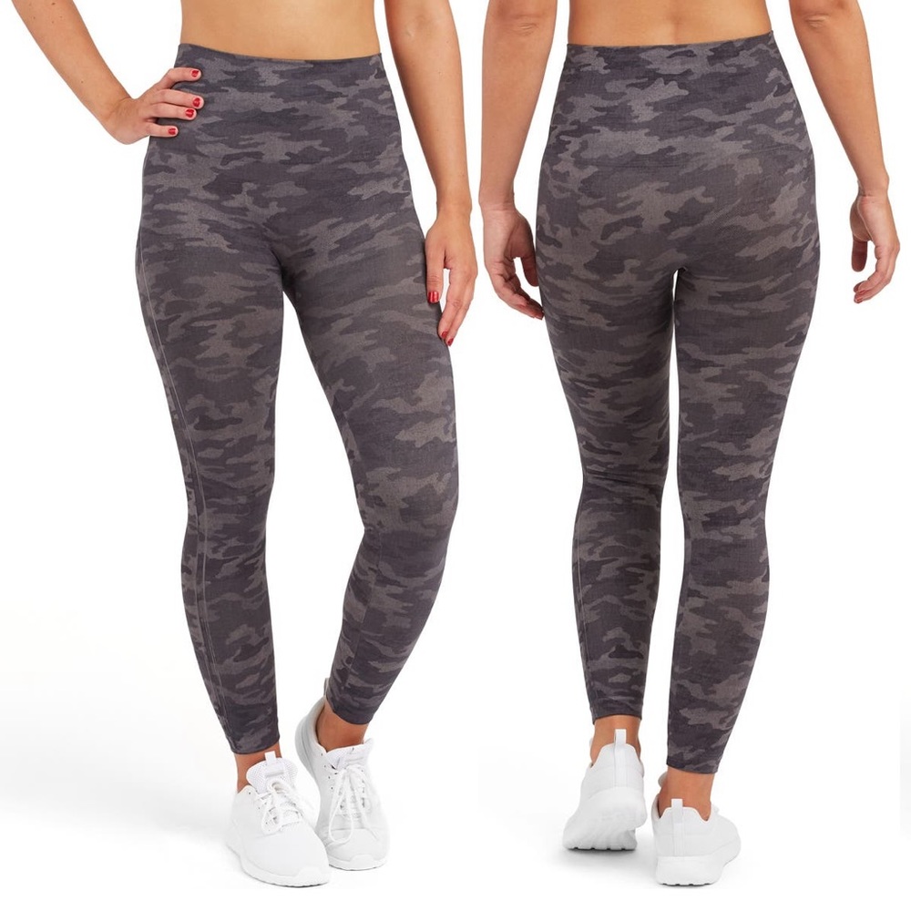 SPANX Heather Camo Look At Me Now Seamless Leggings Size Small